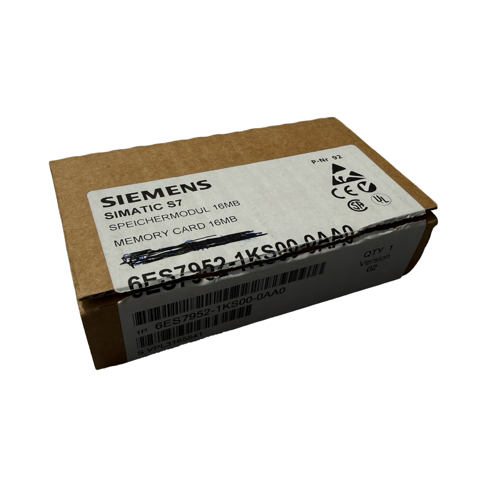 Siemens 6ES7952-1KS00-0AA0 SIMATIC S7 Flash Memory Card 16MB 5V 16-Bit